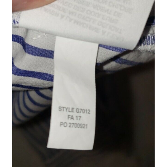 J CREW Blue Sz 8 TIERED TOP IN MIXED STRIPES Ruffle Blouse Style Prairie Cottage - Picture 12 of 12